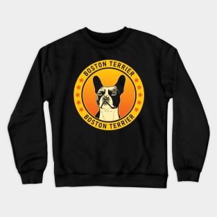 Boston Terrier Dog Portrait Crewneck Sweatshirt